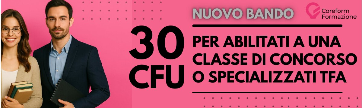 Percorsi abilitanti docenti ingabbiati 30 CFU ex art.13 - Università Pegaso 2025-2026